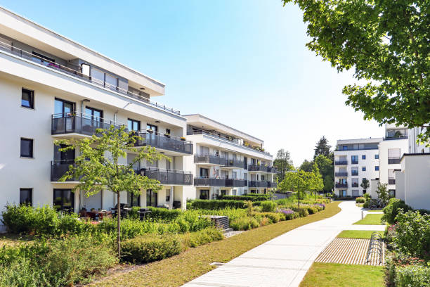 Mehrfamilienhaus-Wohnquartier, europäisch